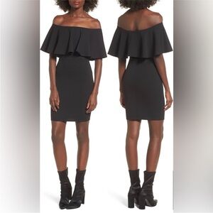 Soprano Nordstrom Women’s Black Bodycon Off-the-Shoulder Dress